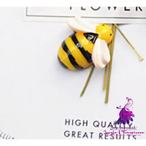 3D Little Bee Resin Hair Accessories for Children