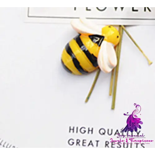 3D Little Bee Resin Hair Accessories for Children