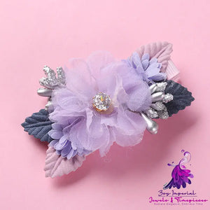 Three-dimensional Flower Pearl Hair Clip