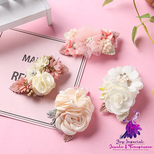 Three-dimensional Flower Pearl Hair Clip