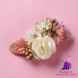 Three-dimensional Flower Pearl Hair Clip