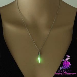 Halloween glow-in-the-dark Chili Glass Necklace