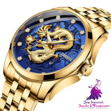 Dragon Totem Embossed Calendar Men’s Watch