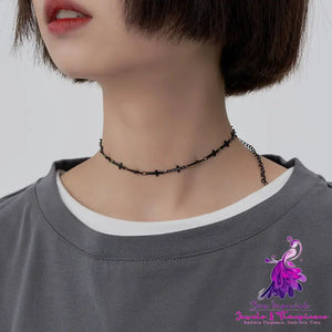 Frosty Cross Double Layer Choker Necklace