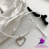 Heart Metal Strap Choker Heart-shaped Metal Necklace