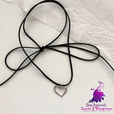 Heart Metal Strap Choker Heart-shaped Metal Necklace