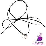 Heart Metal Strap Choker Heart-shaped Metal Necklace