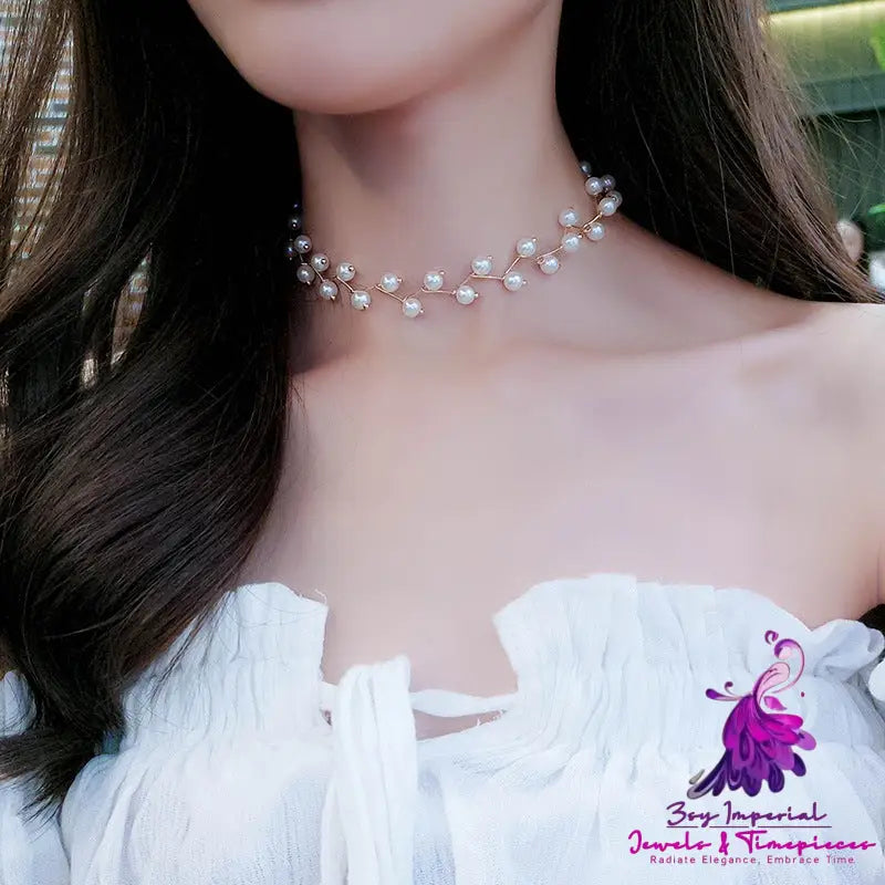 Pearl Neckband Short Clavicle Necklace