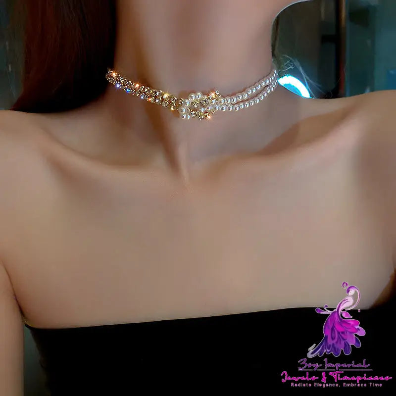 Crystal Choker Statement Necklace