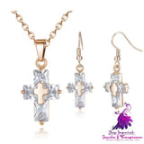 Christian Cross Pendant Set