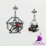 Dark Skull Christmas Stud Earrings