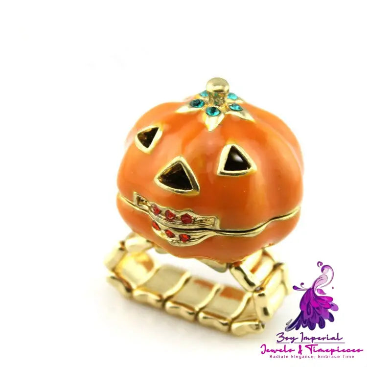 Pumpkin Christmas Elastic Wire Ring