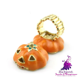 Pumpkin Christmas Elastic Wire Ring