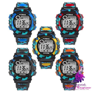 Digital Camouflage Sports Watch