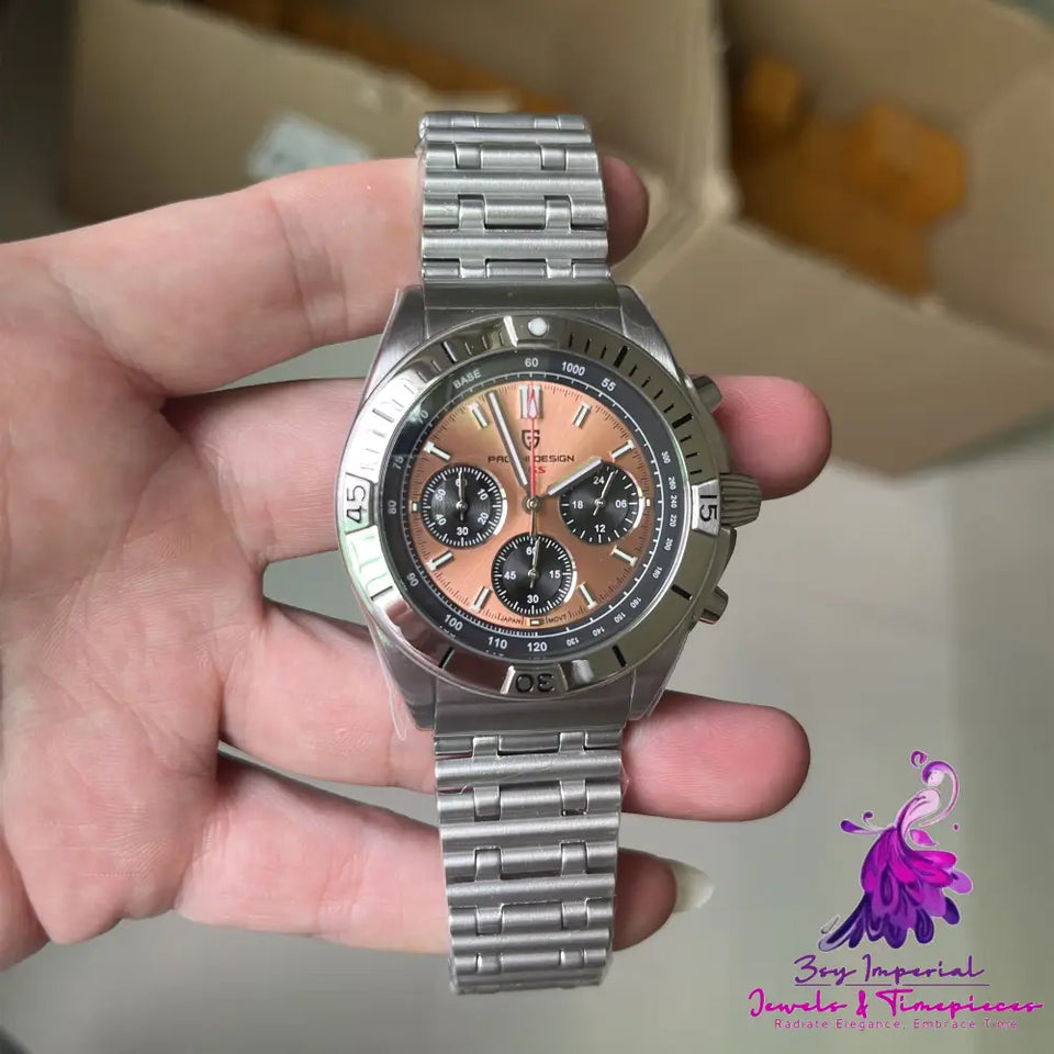 Men’s Stainless Steel Quartz Chronograph Watch