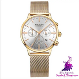 Chronograph Quartz Waterproof Watch for Ladies