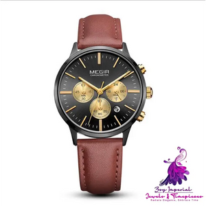 Chronograph Quartz Waterproof Watch for Ladies