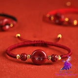 Cinnabar Peace Woven Bracelet