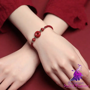 Cinnabar Peace Woven Bracelet