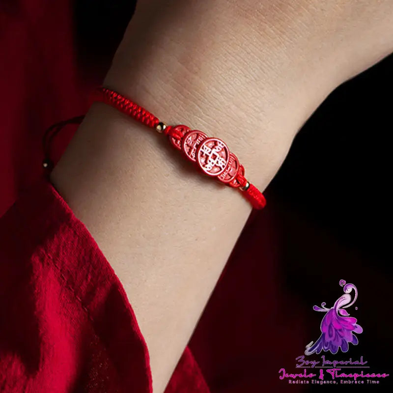 Cinnabar Woven Pull Bracelet