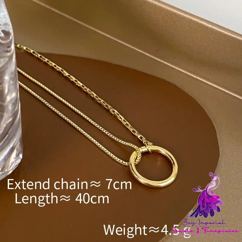 Women’s Fashion Simple Splicing Circle Collarbone Chain