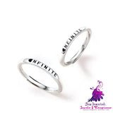 English Alphabet Circle Ring