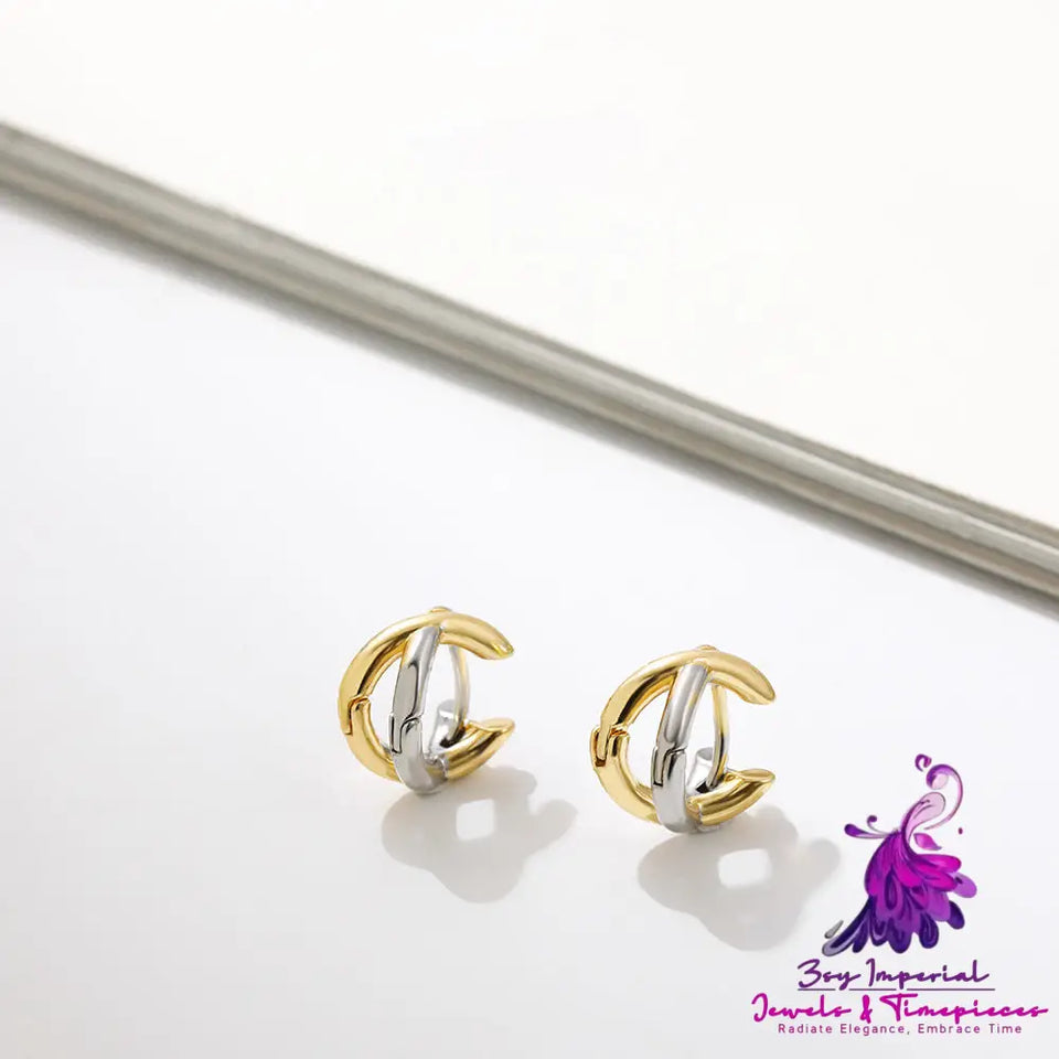 Circle Earrings Gold And Silver