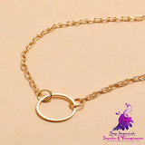 Circle Pendant Clavicle Chain