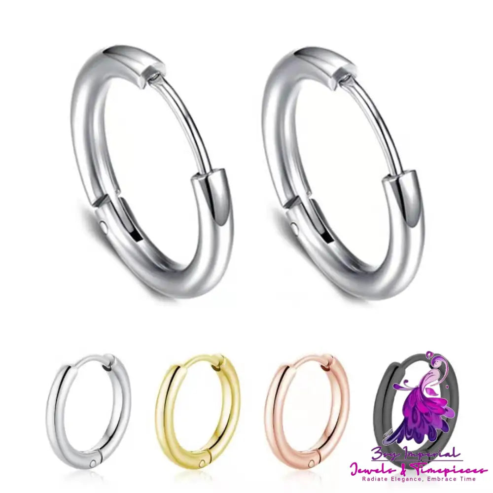 Circular Stainless Steel Ear Buckle