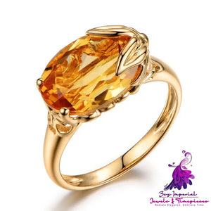 Citrine Gemstone Ring