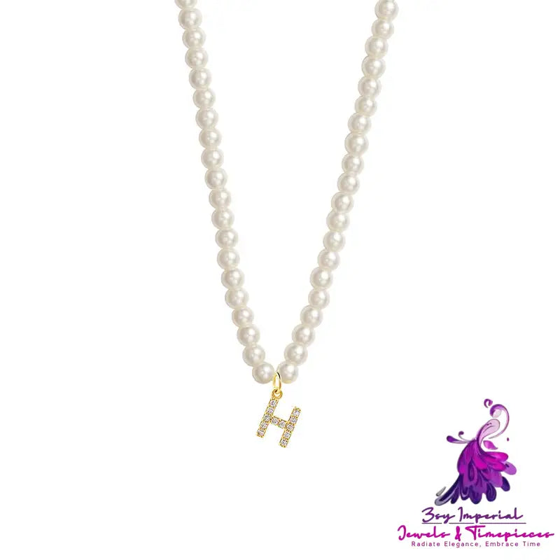 English Letter Clasp Necklace