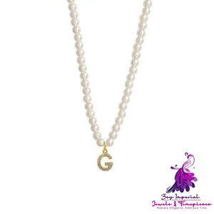 English Letter Clasp Necklace