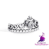 Crown Sterling Silver Ring