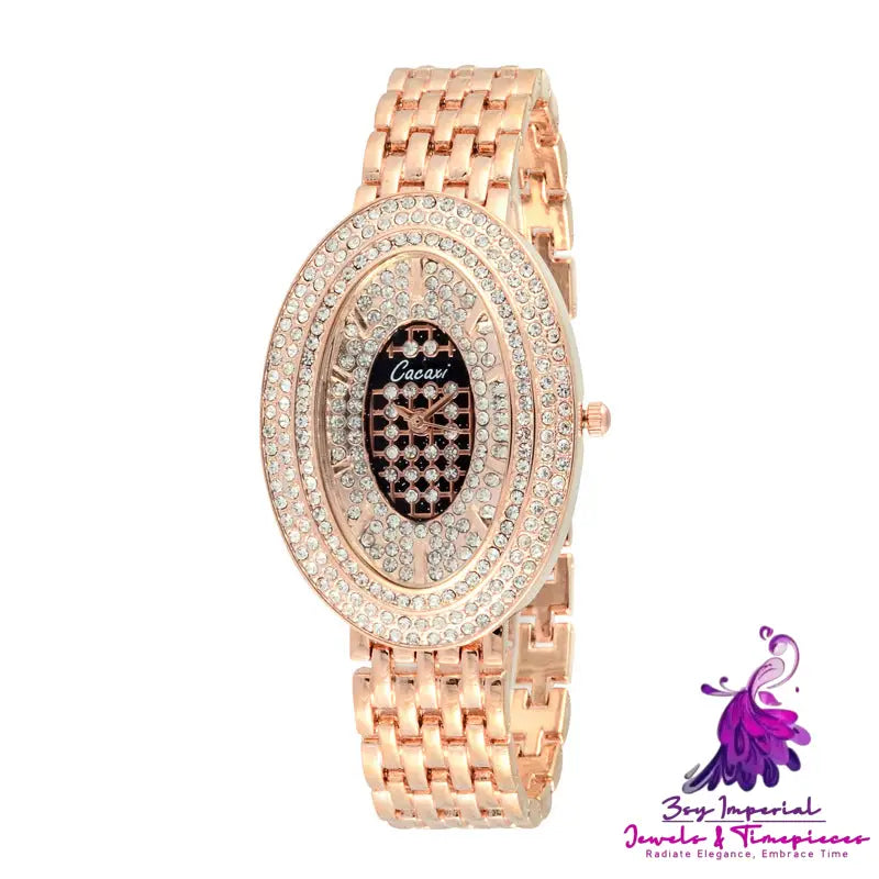 Oval Diamond British Watch