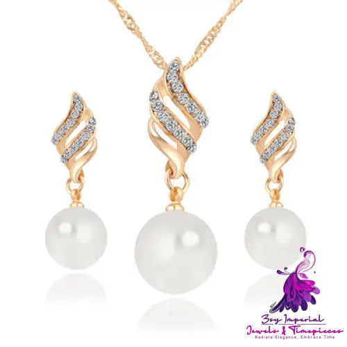 Pearl Stud Jewelry Set