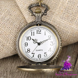 Vintage Horse Pattern Quartz Pocket Watch