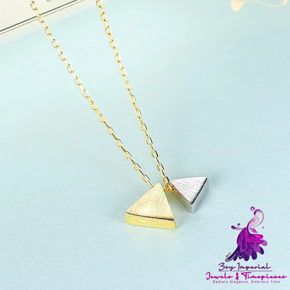 Classic S925 Silver Triangle Necklace