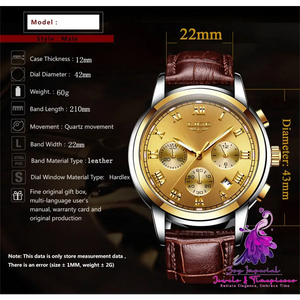 Classic Men’s Leather Casual Watch