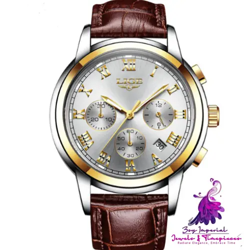 Classic Men’s Leather Casual Watch