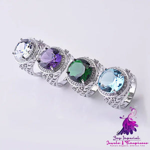 Luxury Colorful Zircon Ring