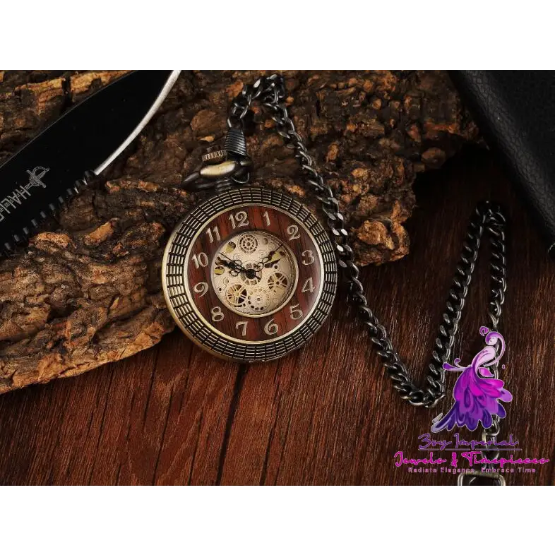 Flip Mechanical Hollow Pocket Watch