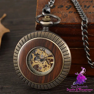 Flip Mechanical Hollow Pocket Watch