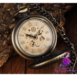 Flip Mechanical Hollow Pocket Watch