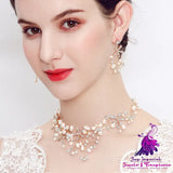 Pearl Necklace and Earring Set