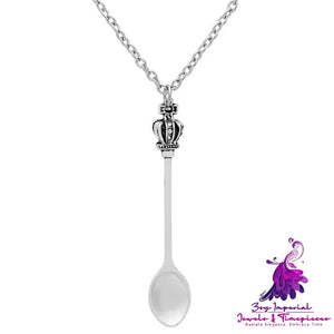 Mini Tea Spoon Snuff Necklace