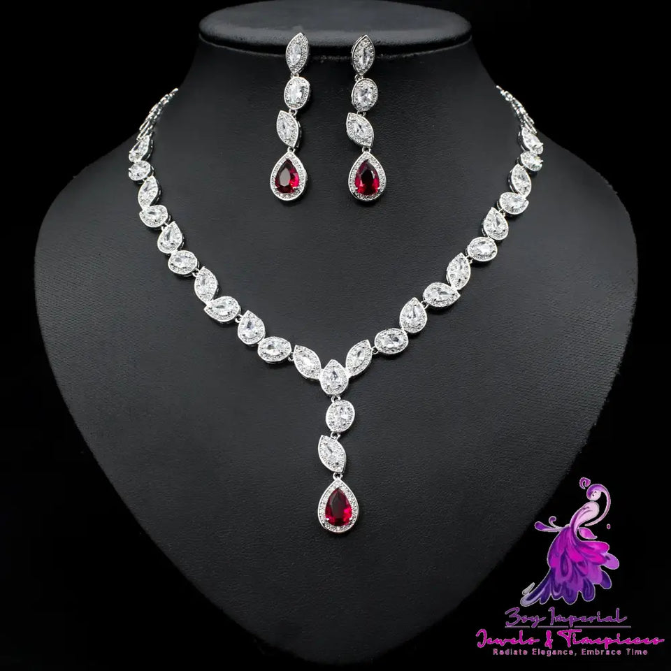 Colorful Zircon Jewelry Set