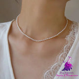 Delicate Irregular Pearl Clavicle Chain