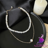 Double-layer Pearl Clavicle Chain