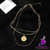 Twin Necklace Simple Clavicle Chain