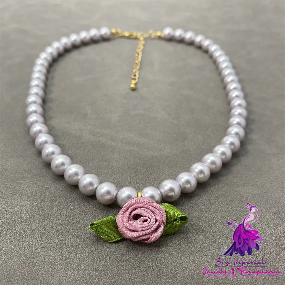 Fresh Flower Pearl Choker